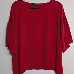 Eileen Fisher Vibrant Red Blouse